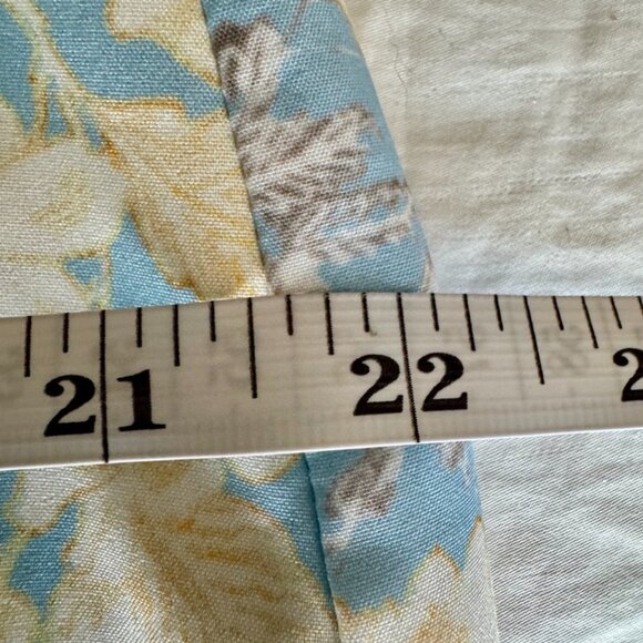 Blue and Cream Floral Long Sleeved Dress - Picture 11 of 12